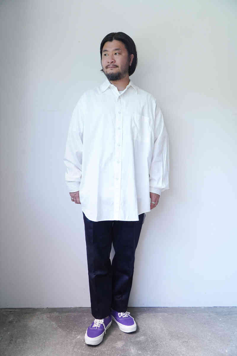 sowbow shirts type G cotton silk regular collar shirts wearing image