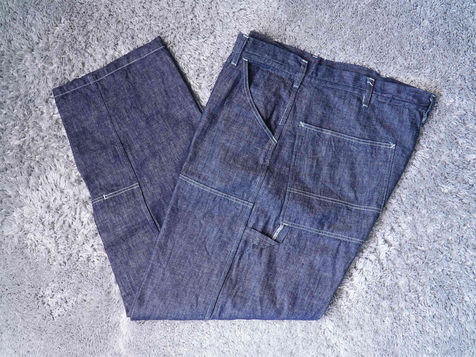 Double Knee Painter Pants Hemp Denim INDIGO [sowbow] top