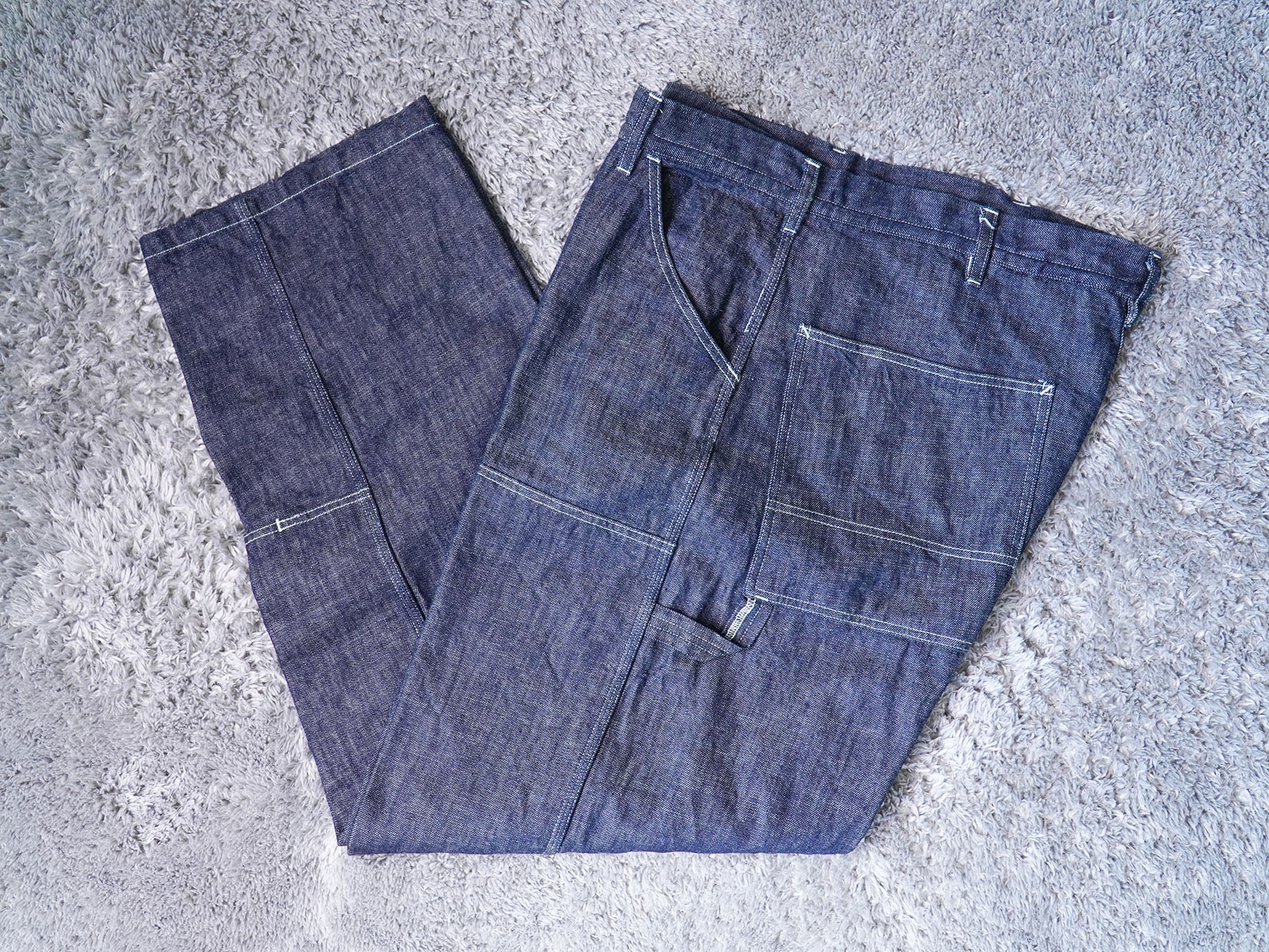Double Knee Painter Pants Hemp Denim INDIGO [sowbow]