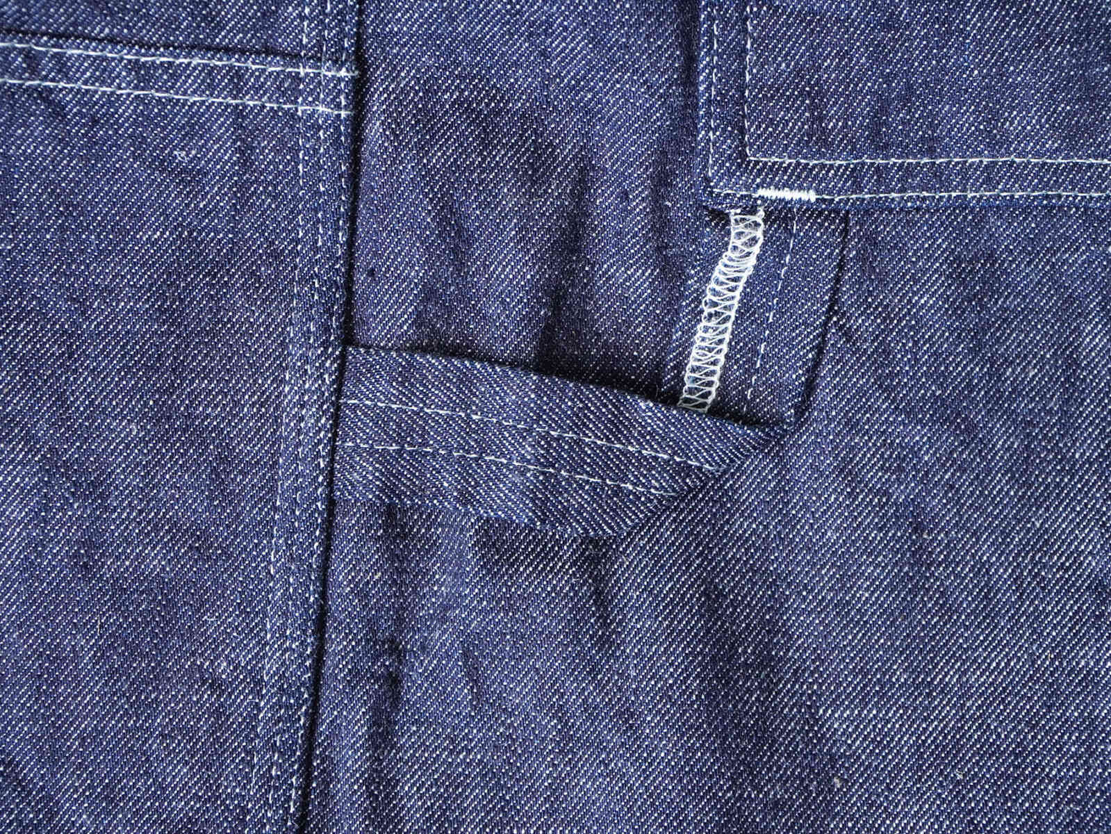 Double Knee Painter Pants Hemp Denim INDIGO [sowbow] hammer loop