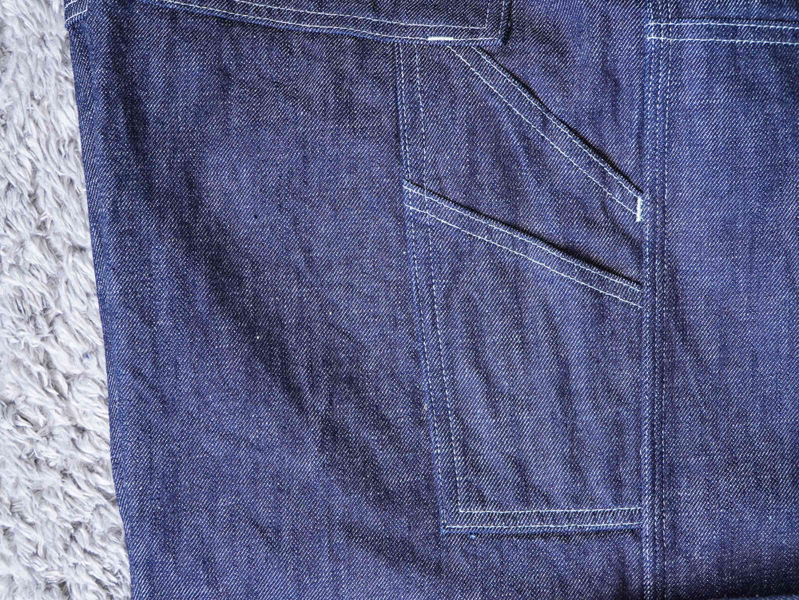 Double Knee Painter Pants Hemp Denim INDIGO [sowbow] scale pocket