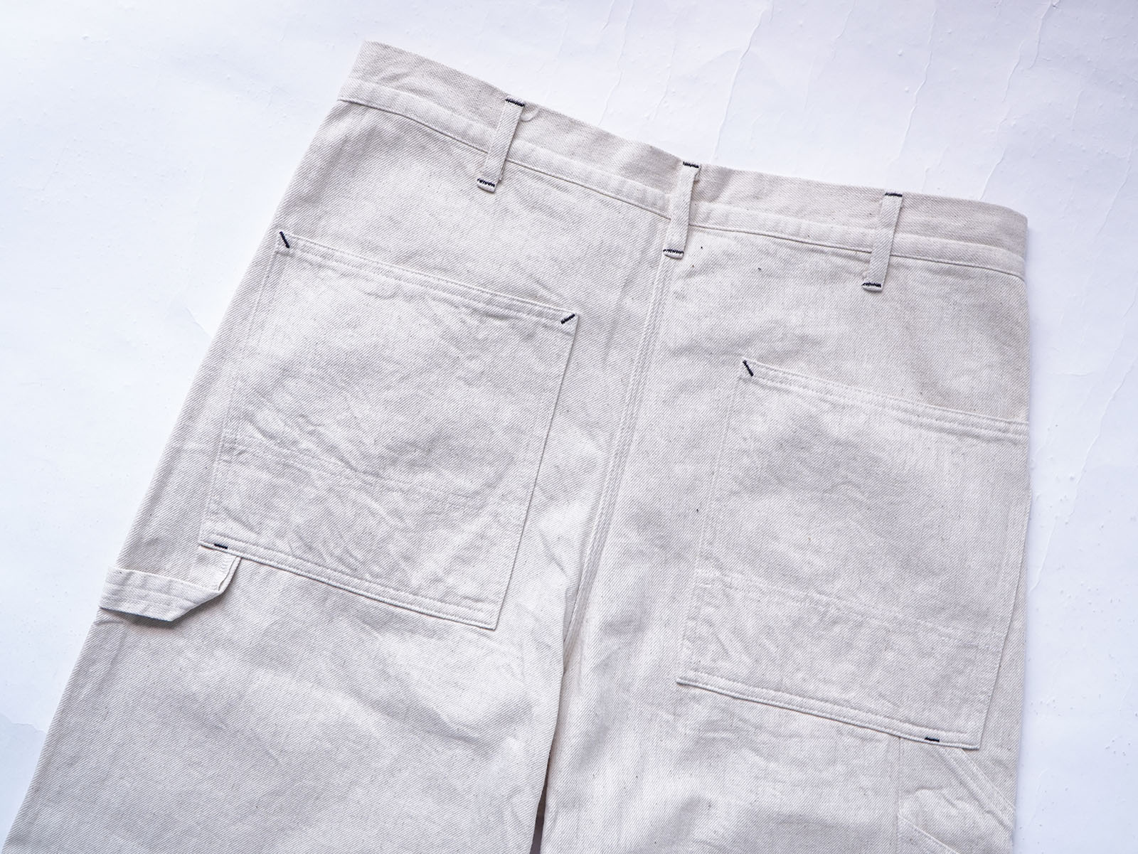 DoubleKnee Painter Pants Hemp Denim Natural [sowbow] back detail