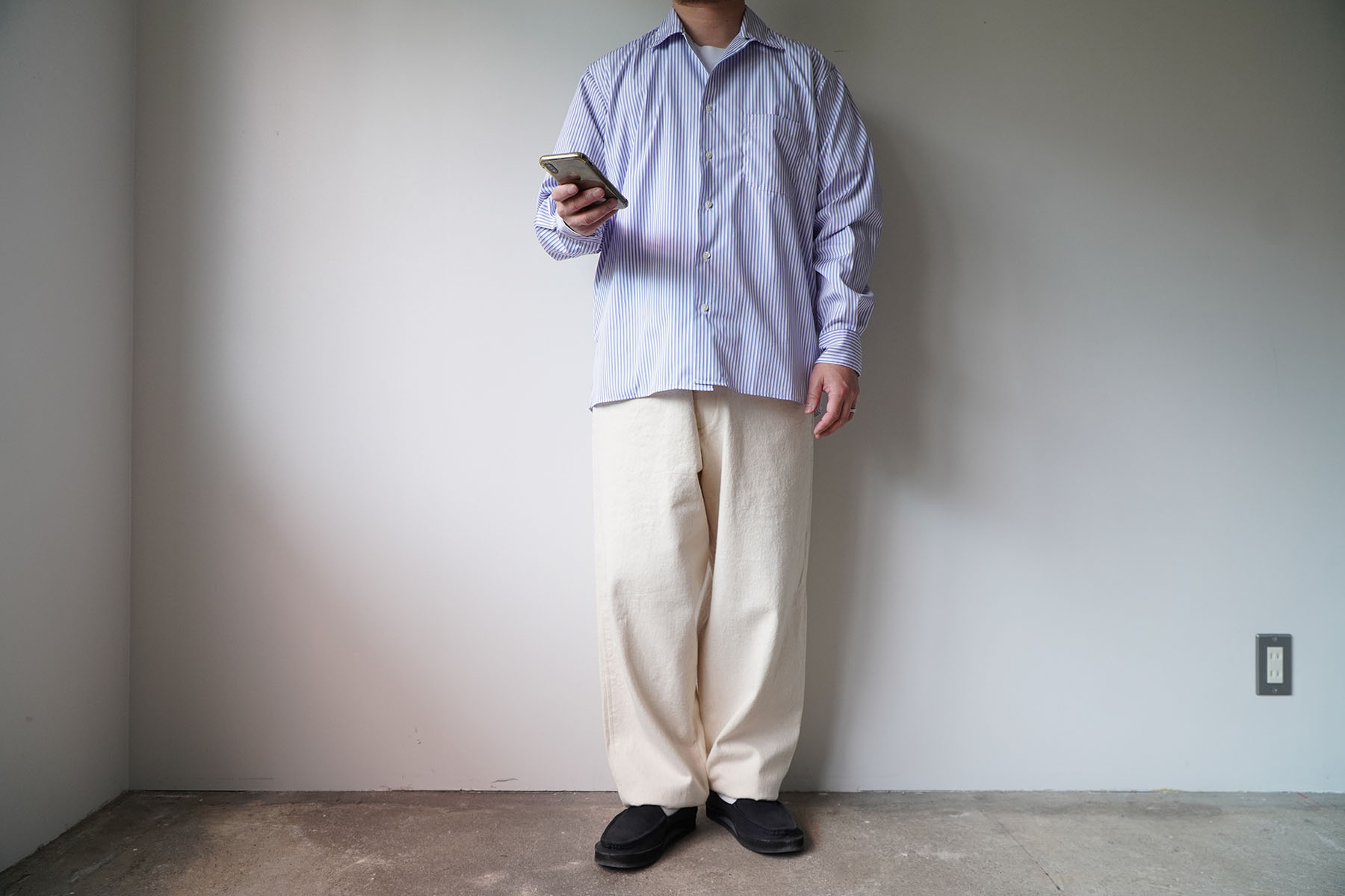 -new color- natural twill easy pants coordination image