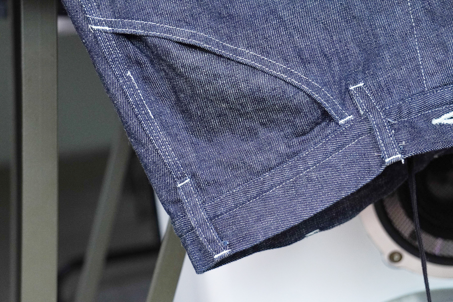 "indigo" double knee painter pants [sowbow] detail pocket