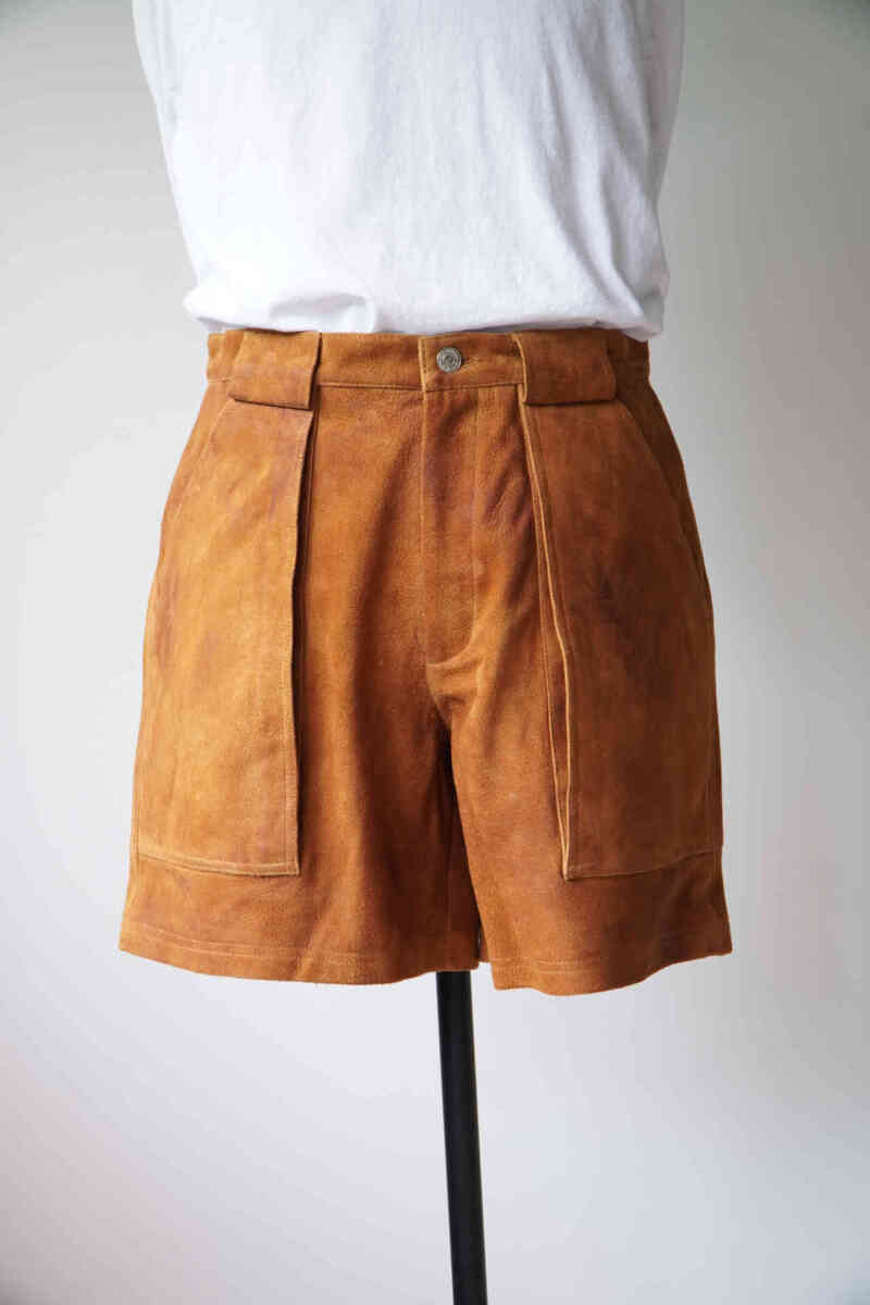 sheep suede leather W pocket shorts TOP