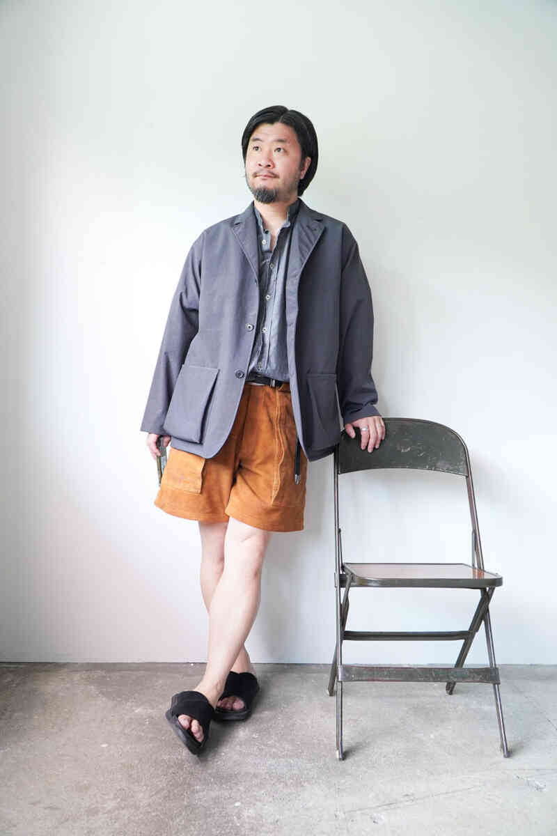 sheep suede leather W pocket shorts [SEVEN BY SEVEN] coordination image with jacket