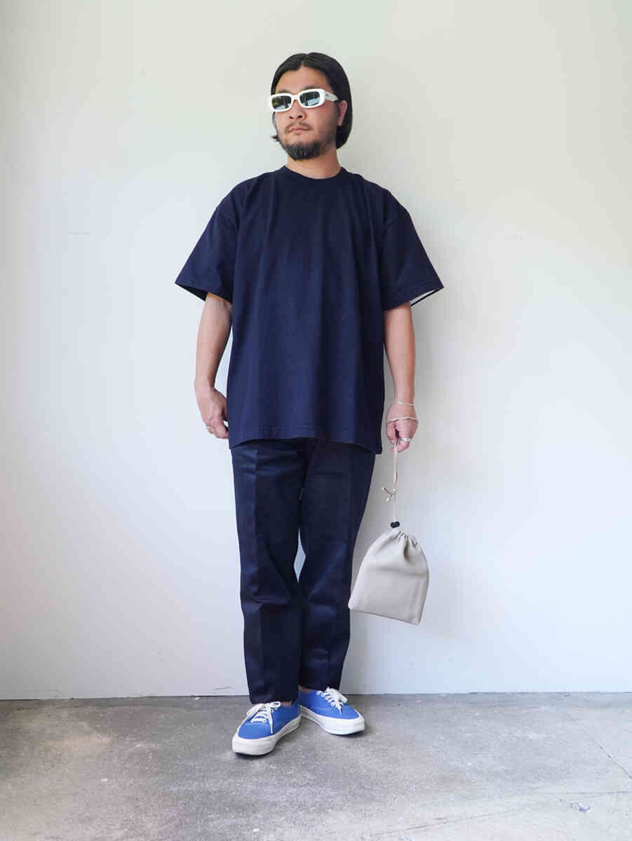 Heavy weight crewneck TEE [soft goods] styling image navy