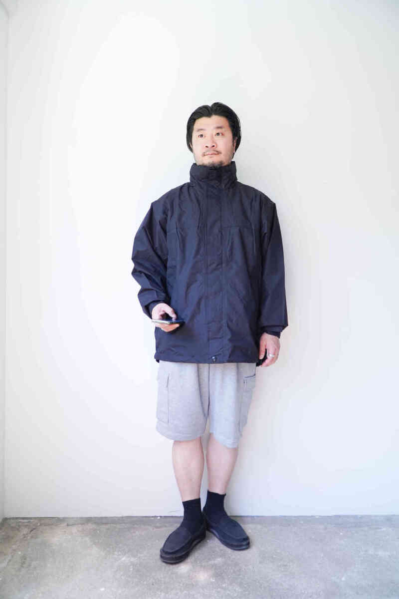 00’s UK GENERAL SERVICE "foul weather jacket" [deadstock] coordination image with short pants