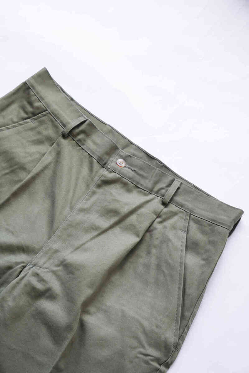 80s Marck & Balsan chino trousers [deadstock French civilian] waist detail
