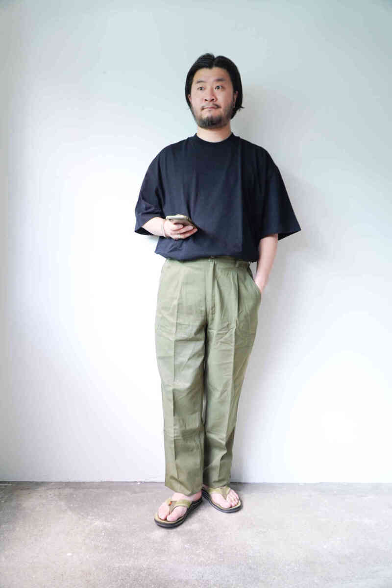 80s Marck & Balsan chino trousers [deadstock French civilian] wearing image