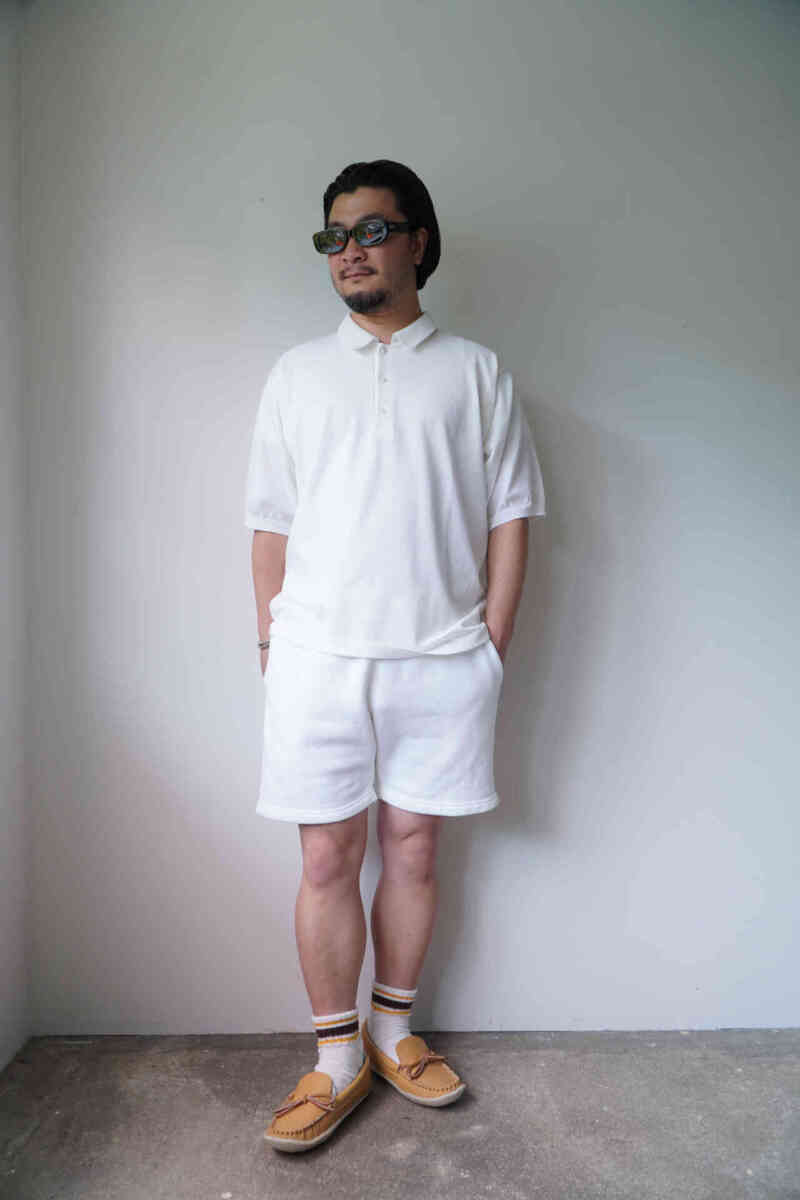 classic rugger knit polo [D.C.WHITE] wearing image