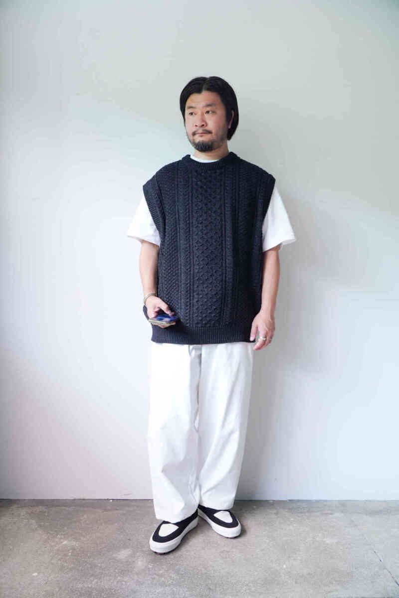 SIDE SEAMLESS NYLON EASY PANTS [MINE] coordinate image VEST