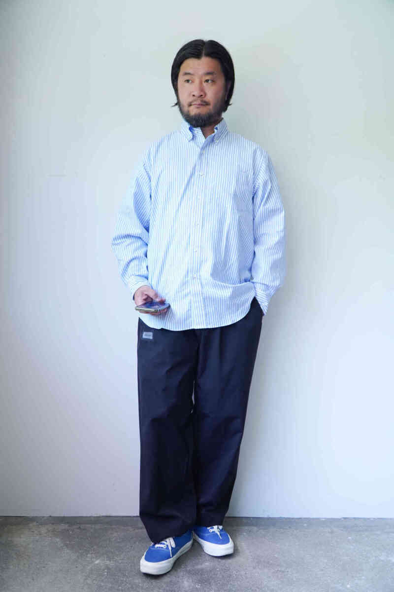 "Stripe" IVY BD shirts [D.C.WHITE] coordination image blue