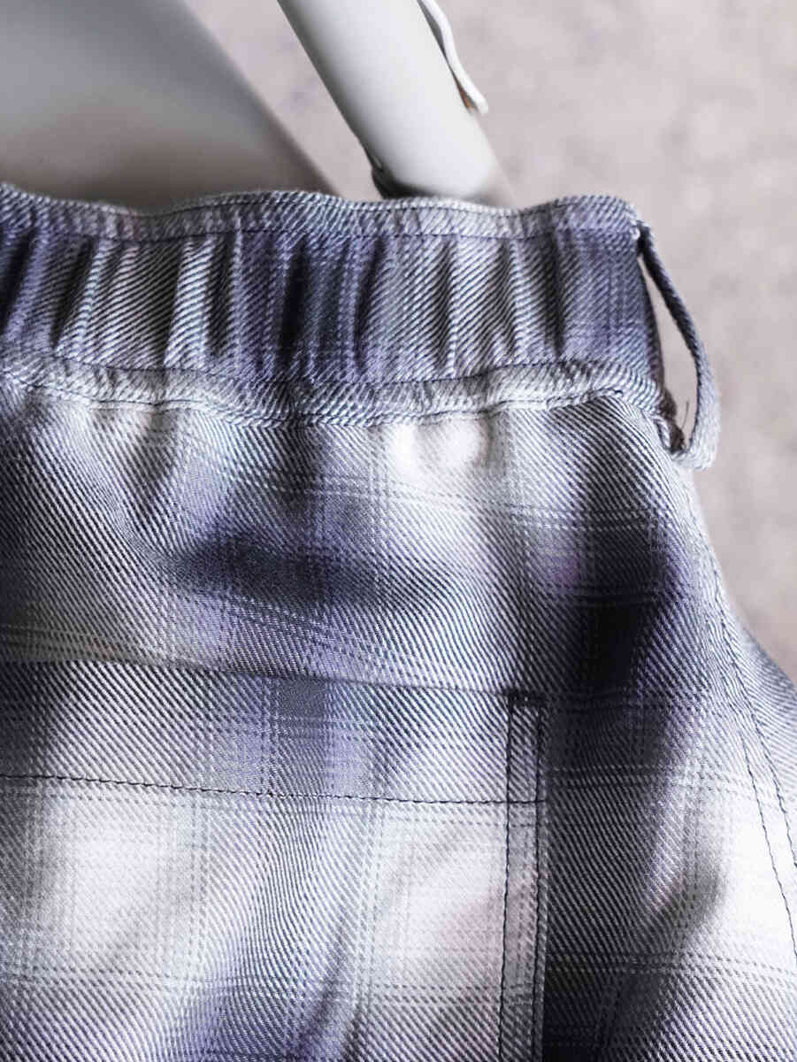 PLAID "OMBRE EASY TROUSERS [SEVEN BY SEVEN] waist detail