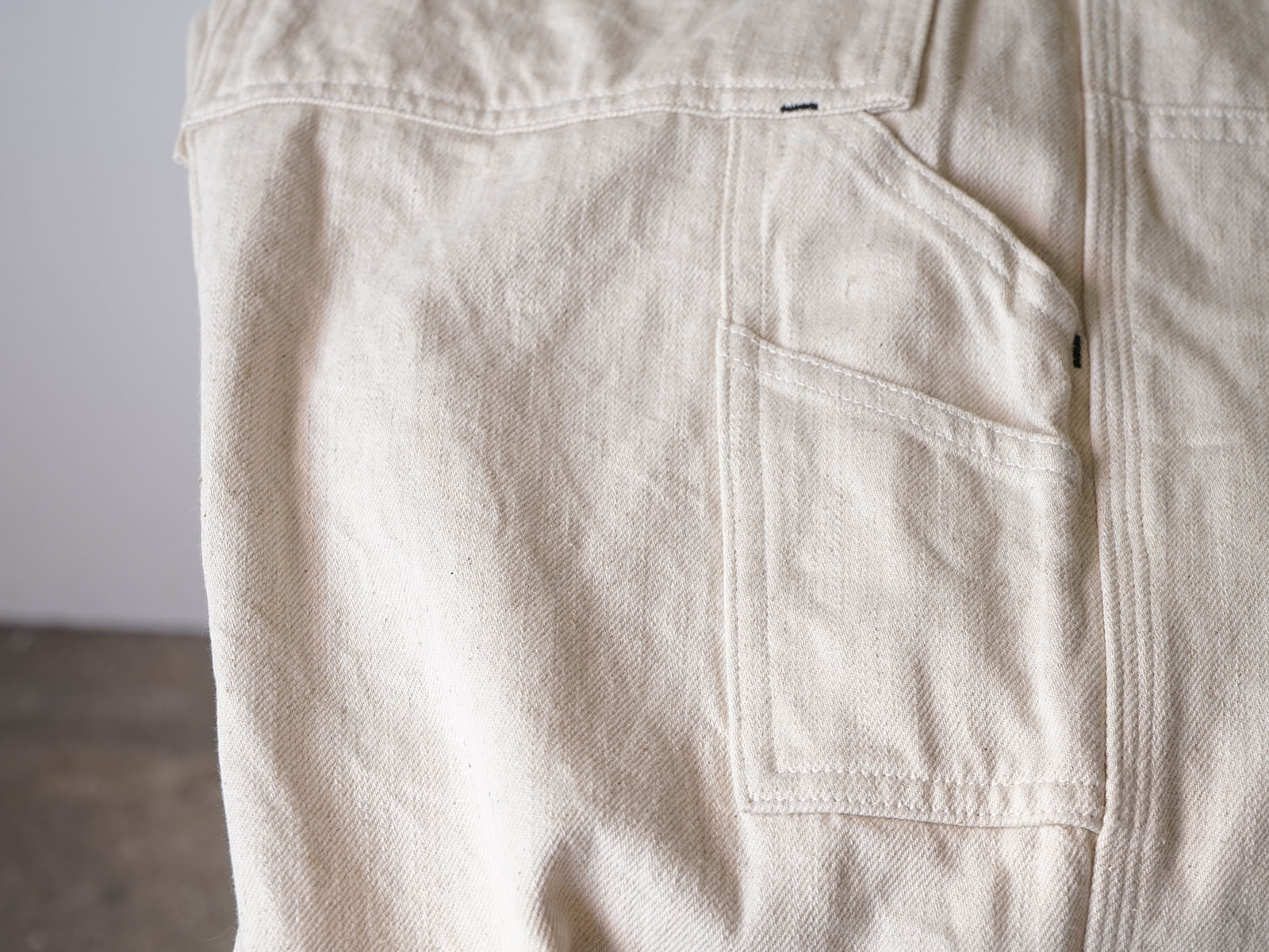 painter pants (double knee) natural back in stock [sowbow] scale Pocket