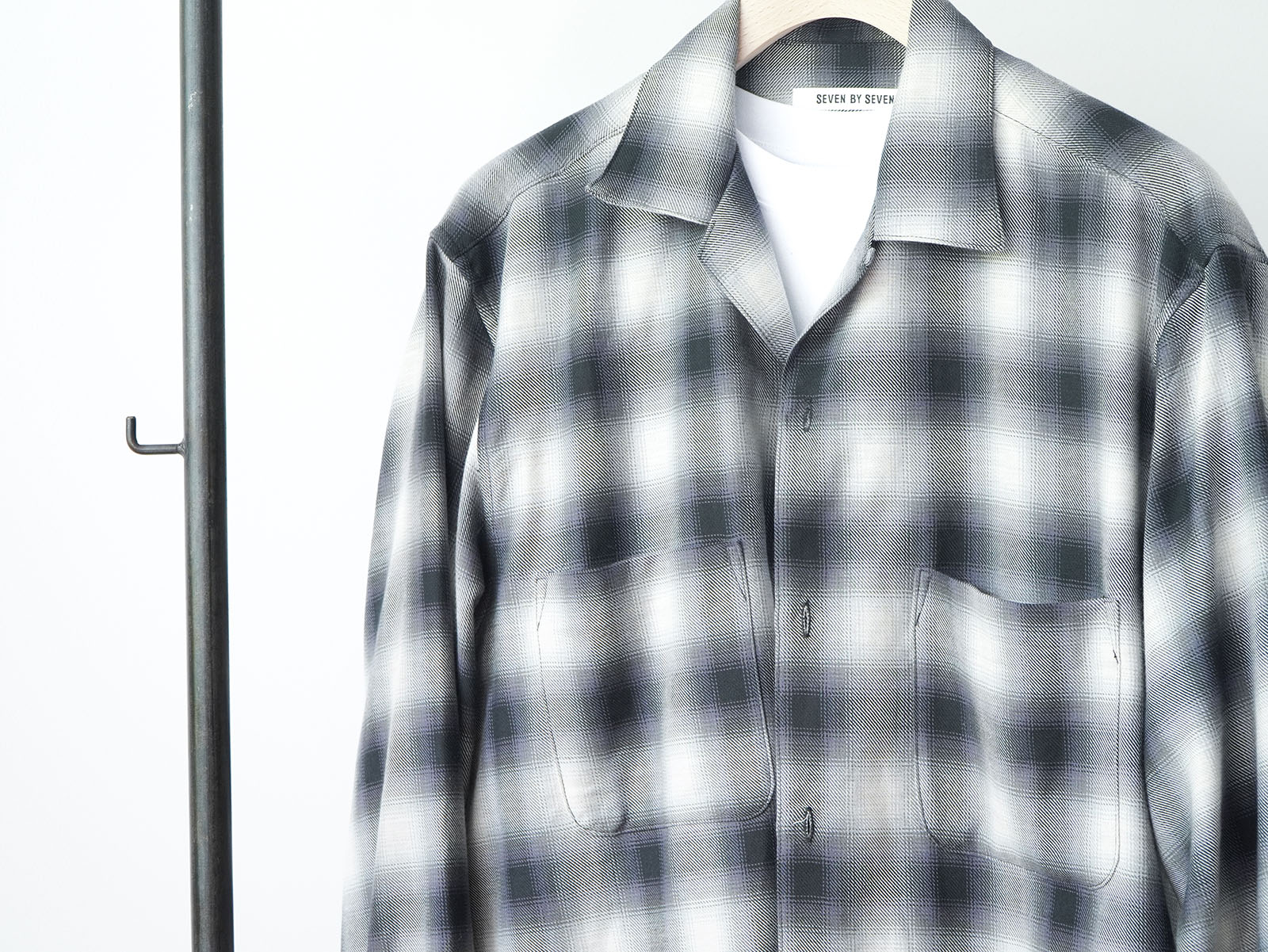 fabric "Cotton / Yak" OMBRE CHECK series [SEVEN BY SEVEN] shirts