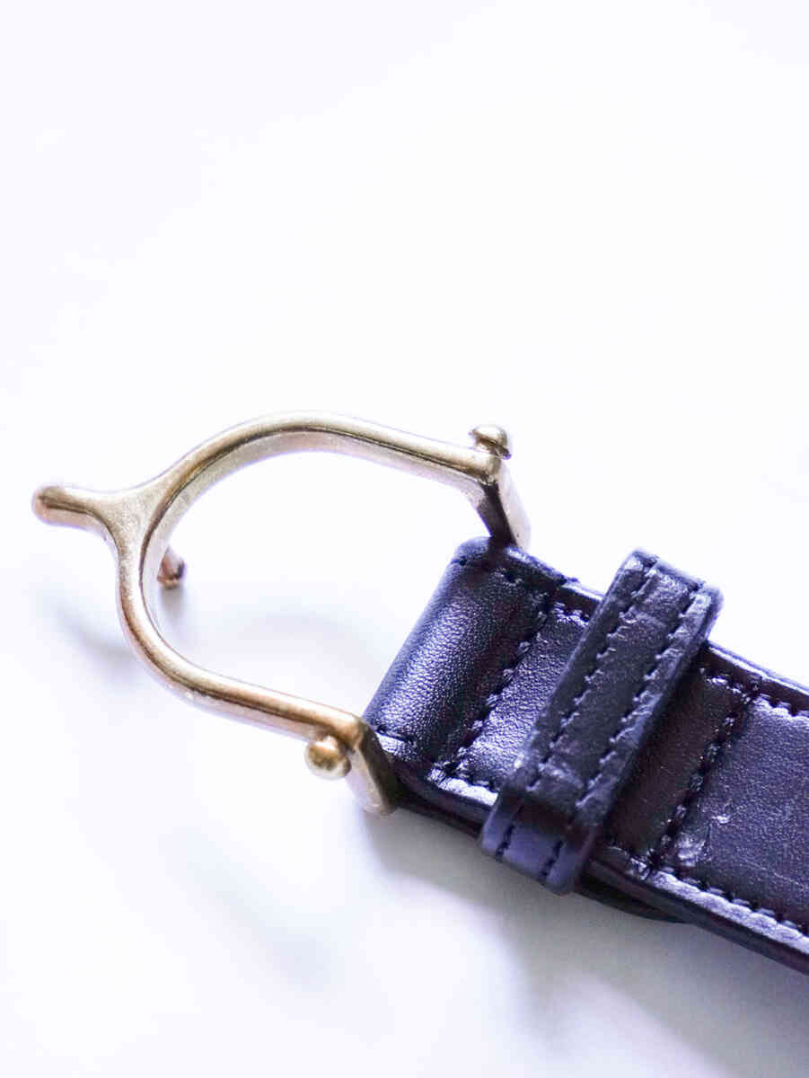 [tory leather] "spur buckle belt" made in USA buckle