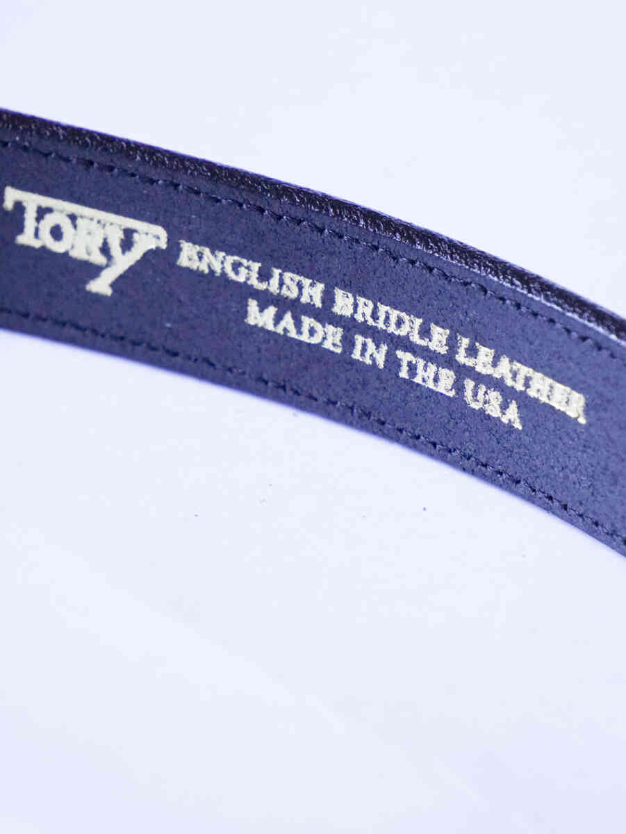 [tory leather] "spur buckle belt" made in USA engraving