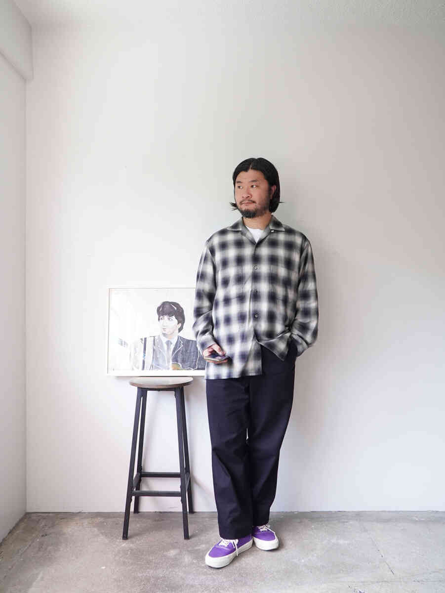 Super Twill Gusseted Work Pant [Randy's Garments NEW YORK] styling image with ombre shirts