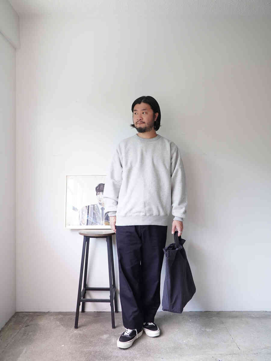 Super Twill Gusseted Work Pant [Randy's Garments NEW YORK] styling image with sweat shirts