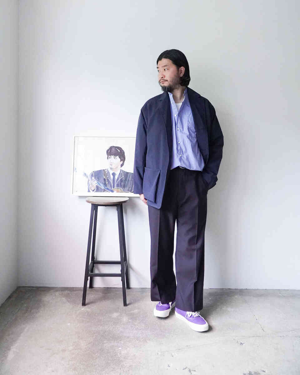 FLARE TROUSERS ‐wool twill‐ [SEVEN BY SEVEN] styling with jacket