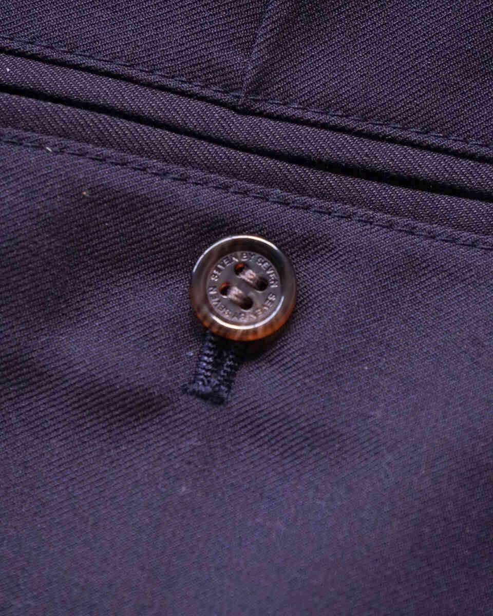 FLARE TROUSERS ‐wool twill‐ [SEVEN BY SEVEN] navy fabric