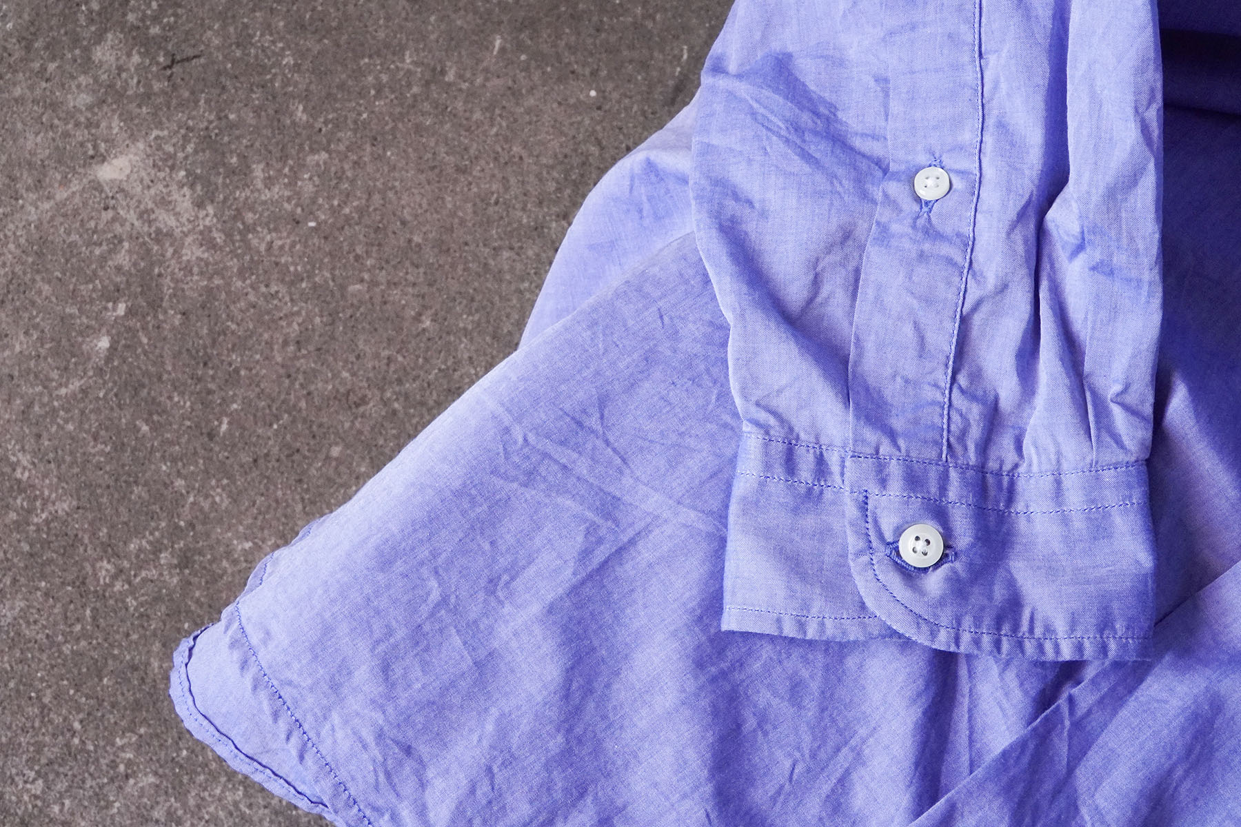 band collar shirts "chambray" [INDIVIDUALIZED SHIRTS] textile