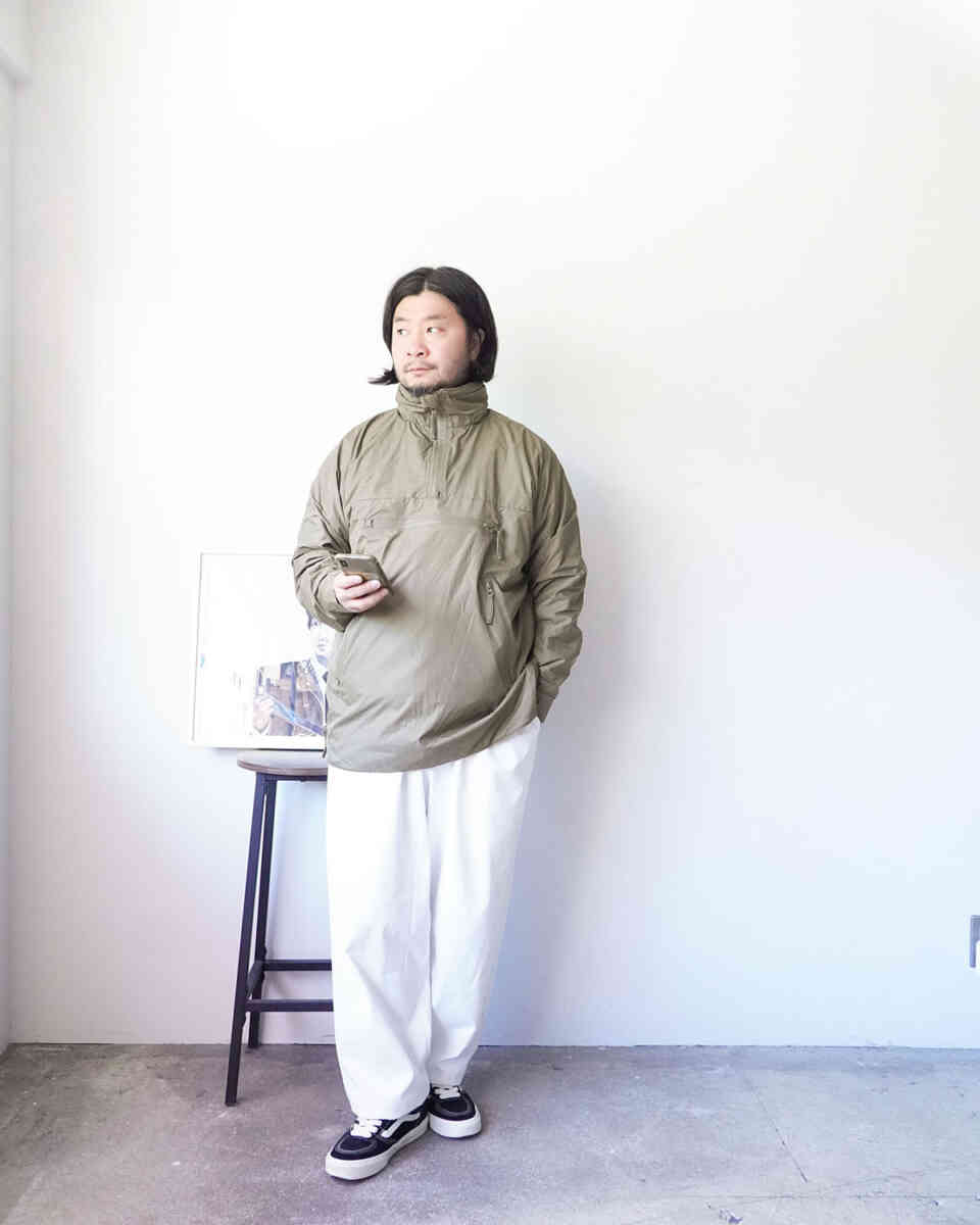 thermal smock "PCS" [deadstock military] styling image with nylon pants