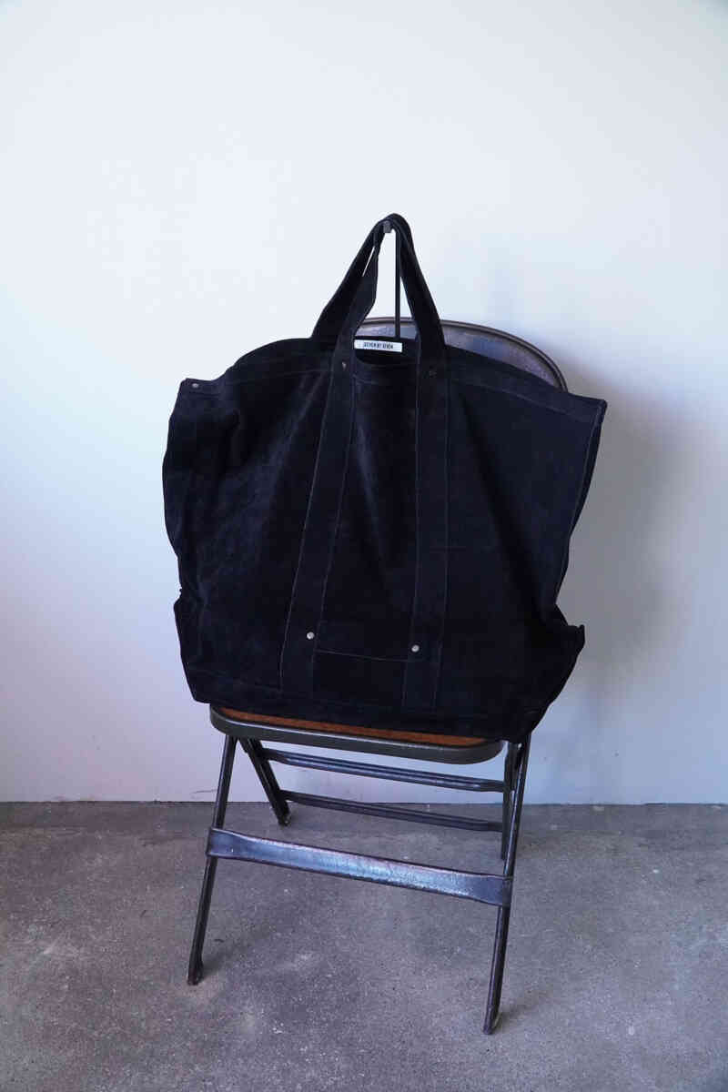 BAG and JACKET "suede leather" [SEVEN BY SEVEN] tote bag black