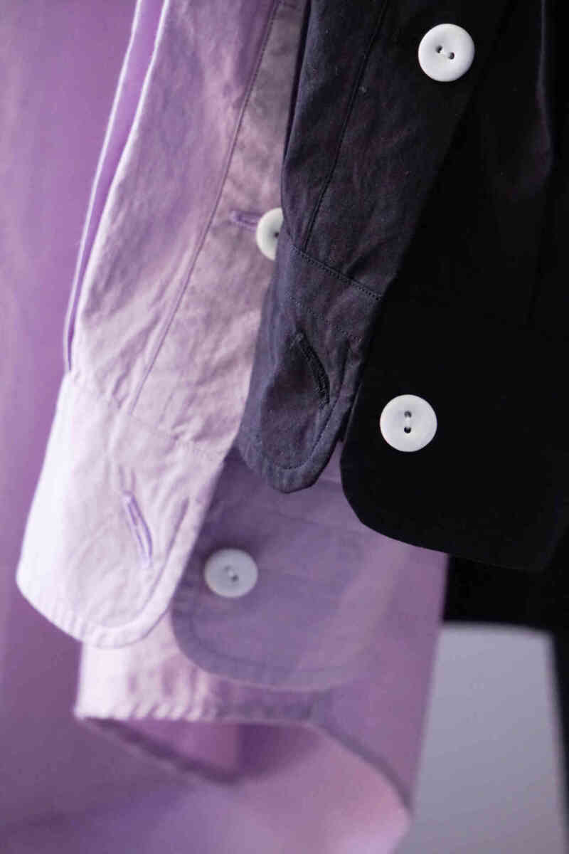 regular collar shirts "G" cotton / silk [SOWBOW shirt] cuff