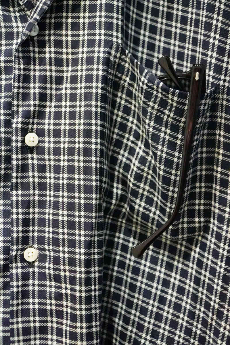 SUPER130’s wool "open collar shirt" [INDIVIDUALIZED SHIRTS] pocket