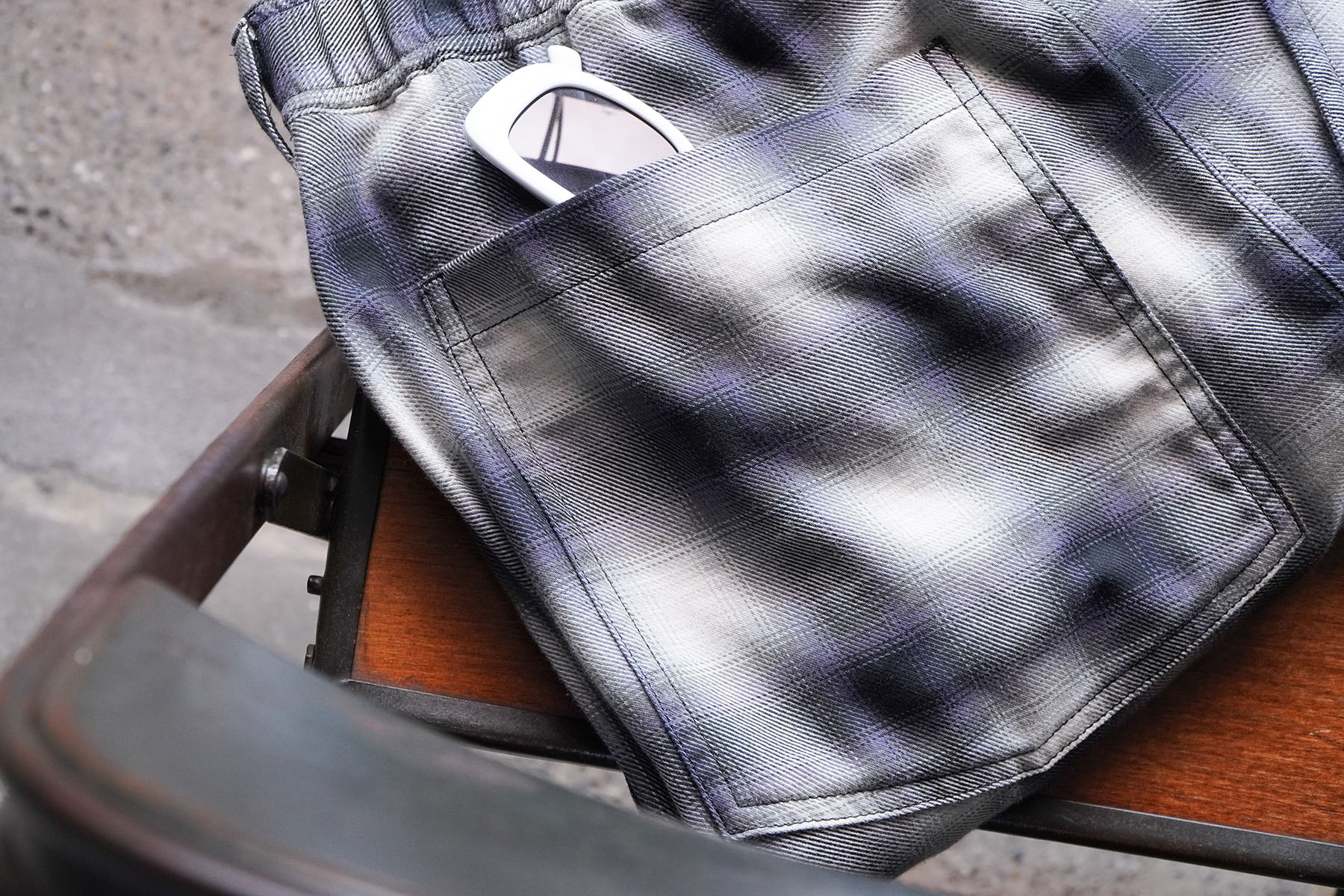 Was it now? ombre plaid easy trousers [SEVEN BY SEVEN] back pocket