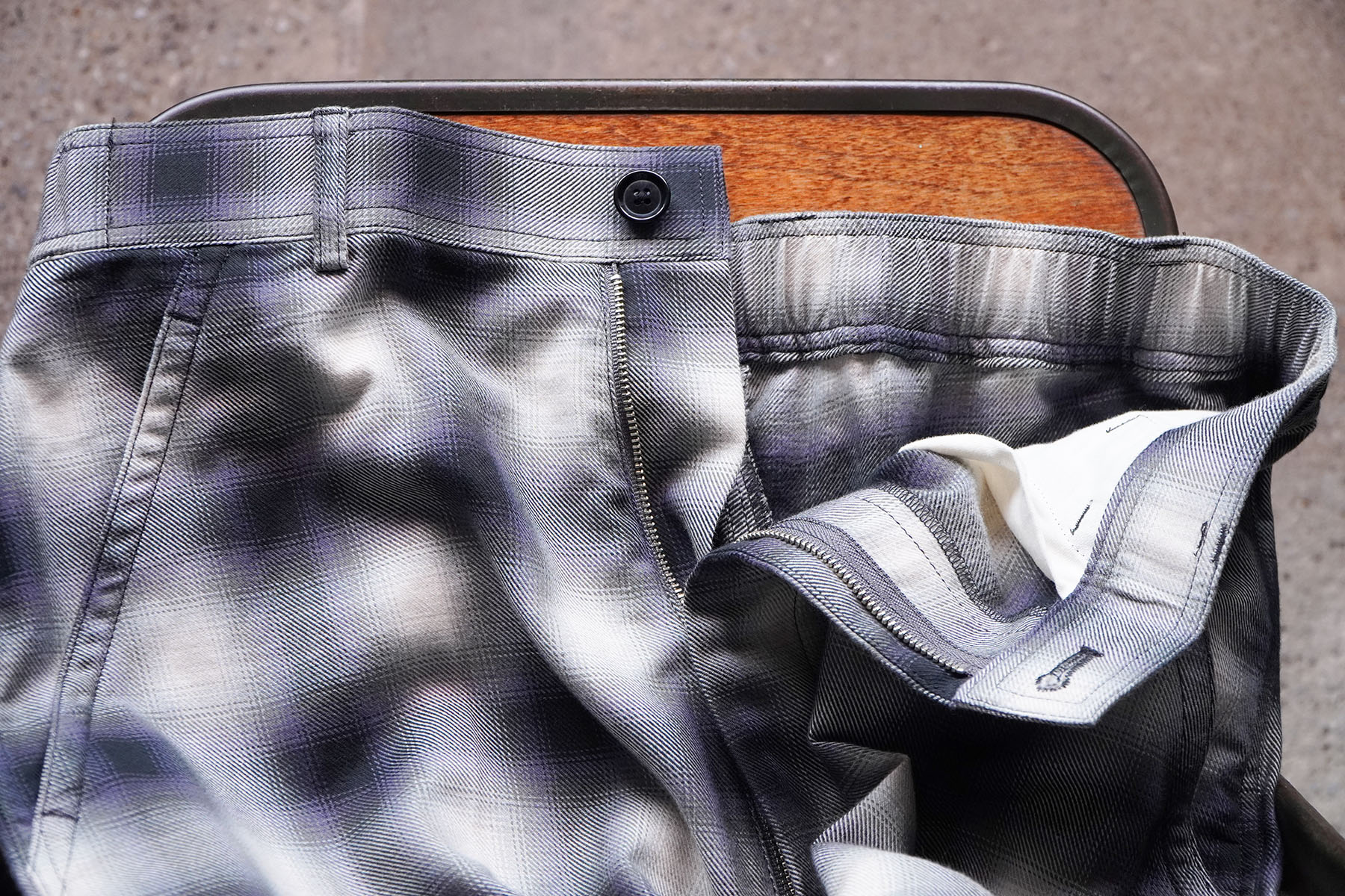 Was it now? ombre plaid easy trousers [SEVEN BY SEVEN] front zipper