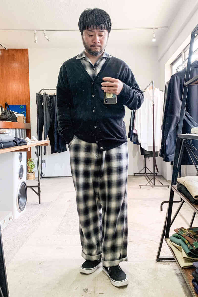 Was it now? ombre plaid easy trousers [SEVEN BY SEVEN] wearing image