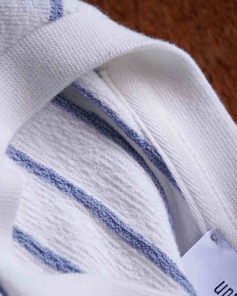 basic T-shirt - long sleeve "terry marine stripe" [unfeigned] terry