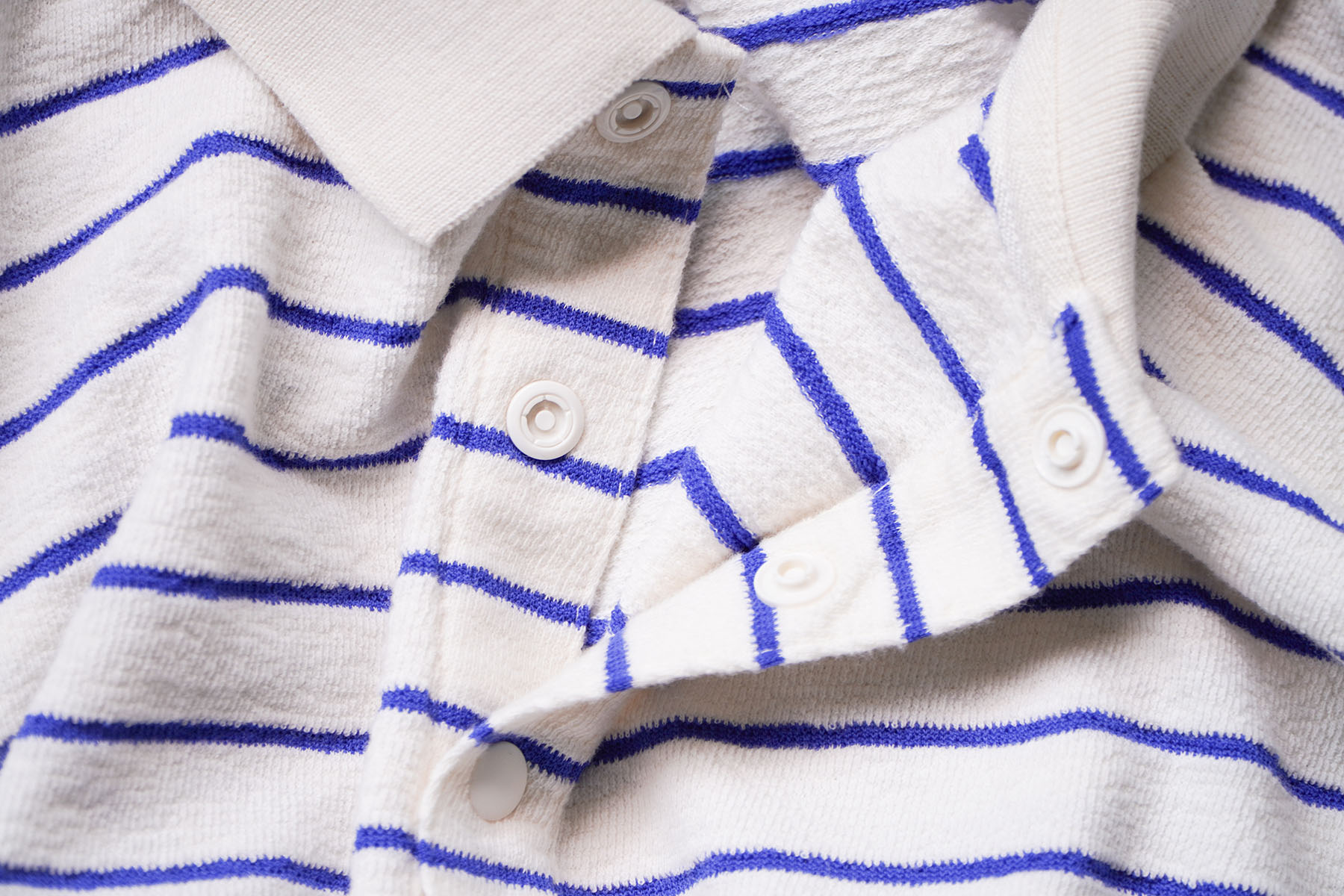 OVERSIZE POLO - terry [UNFEIGNED] snap button