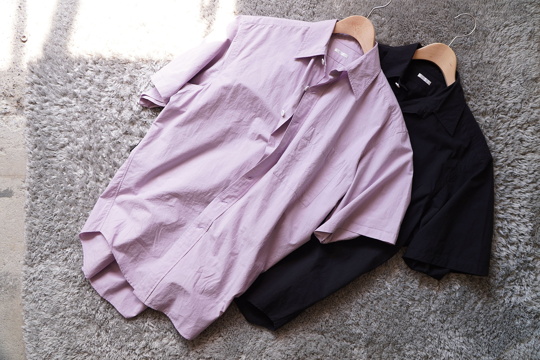 short sleeve " cotton / silk shirts - G " [SOWBOW] top