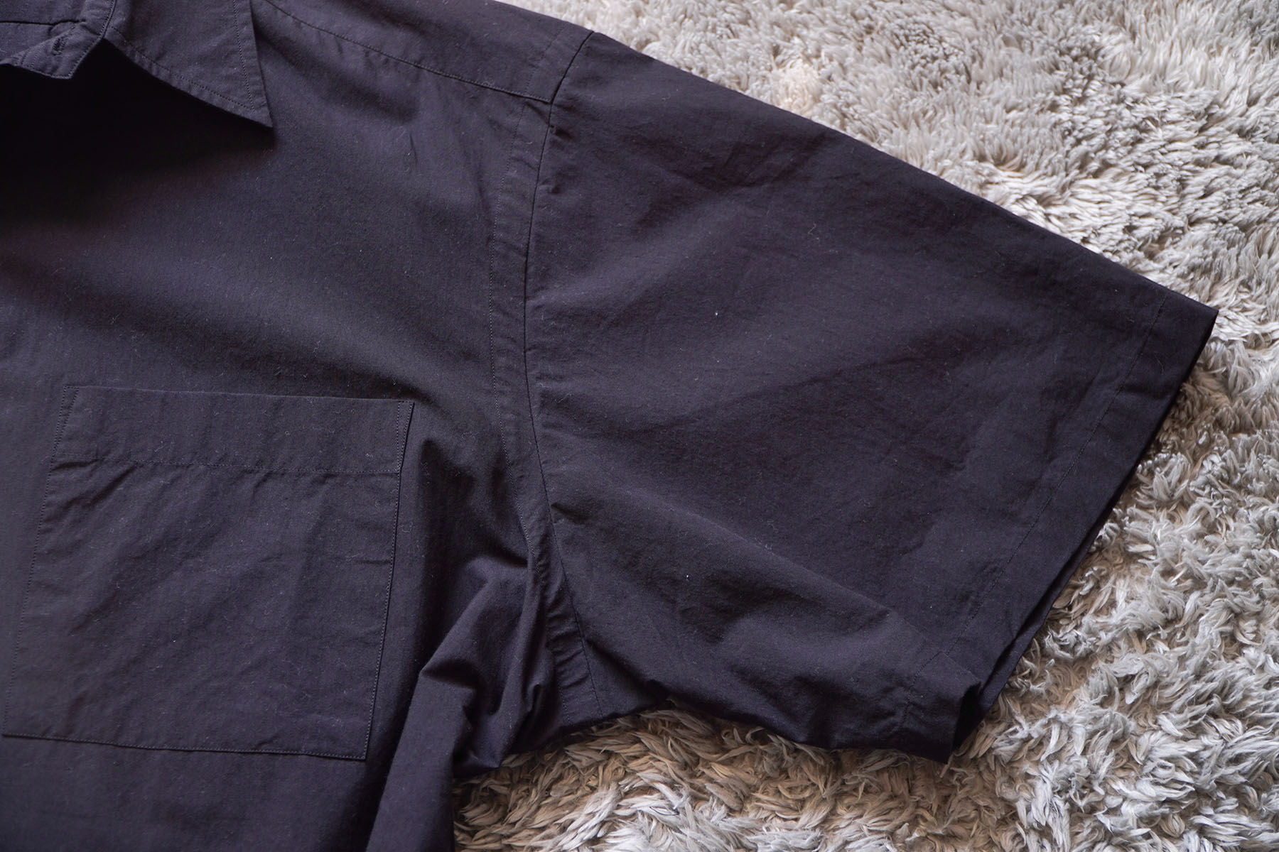 short sleeve " cotton / silk shirts - G " [SOWBOW] sleeve