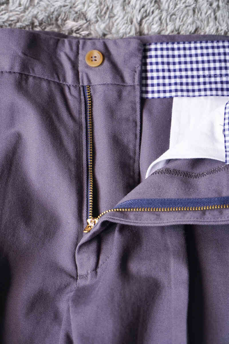 CRAMERTON TWILL two tucks chinos [ALL AMERICAN KHAKIS] front zipper