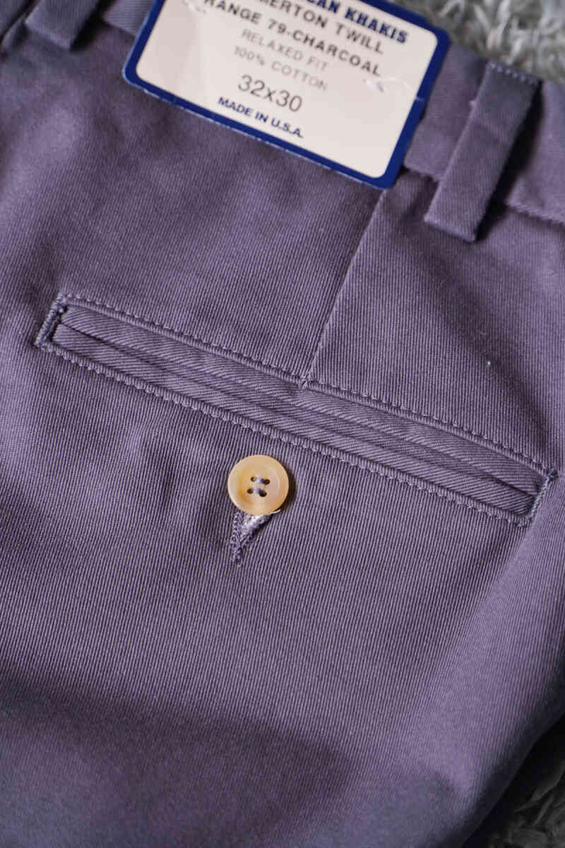 CRAMERTON TWILL two tucks chinos [ALL AMERICAN KHAKIS] hip pocket
