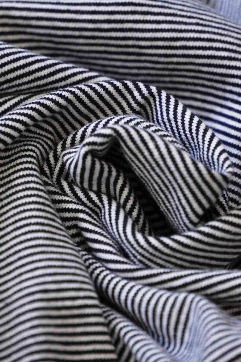 Narrow border SS T-shirts [alvana] grey fabric