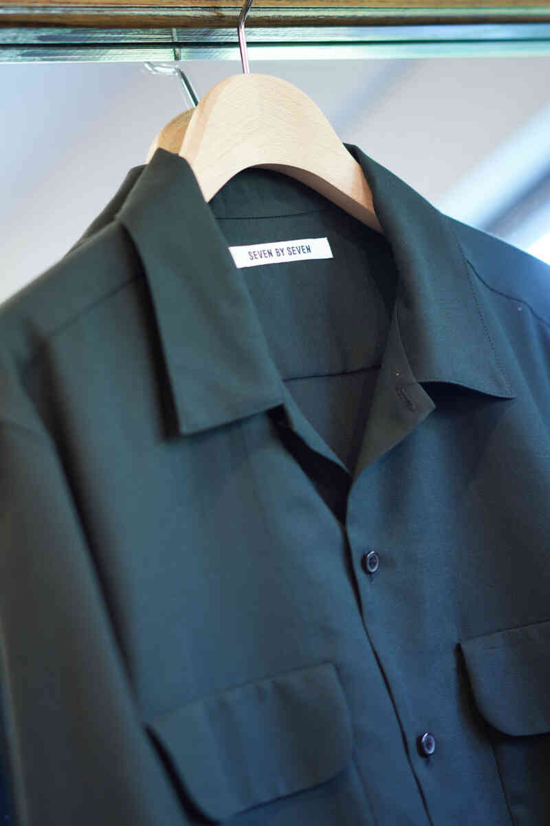 forest green - FLAT COLLAR SHIRTS L/S - [SEVEN BY SEVEN]　襟元