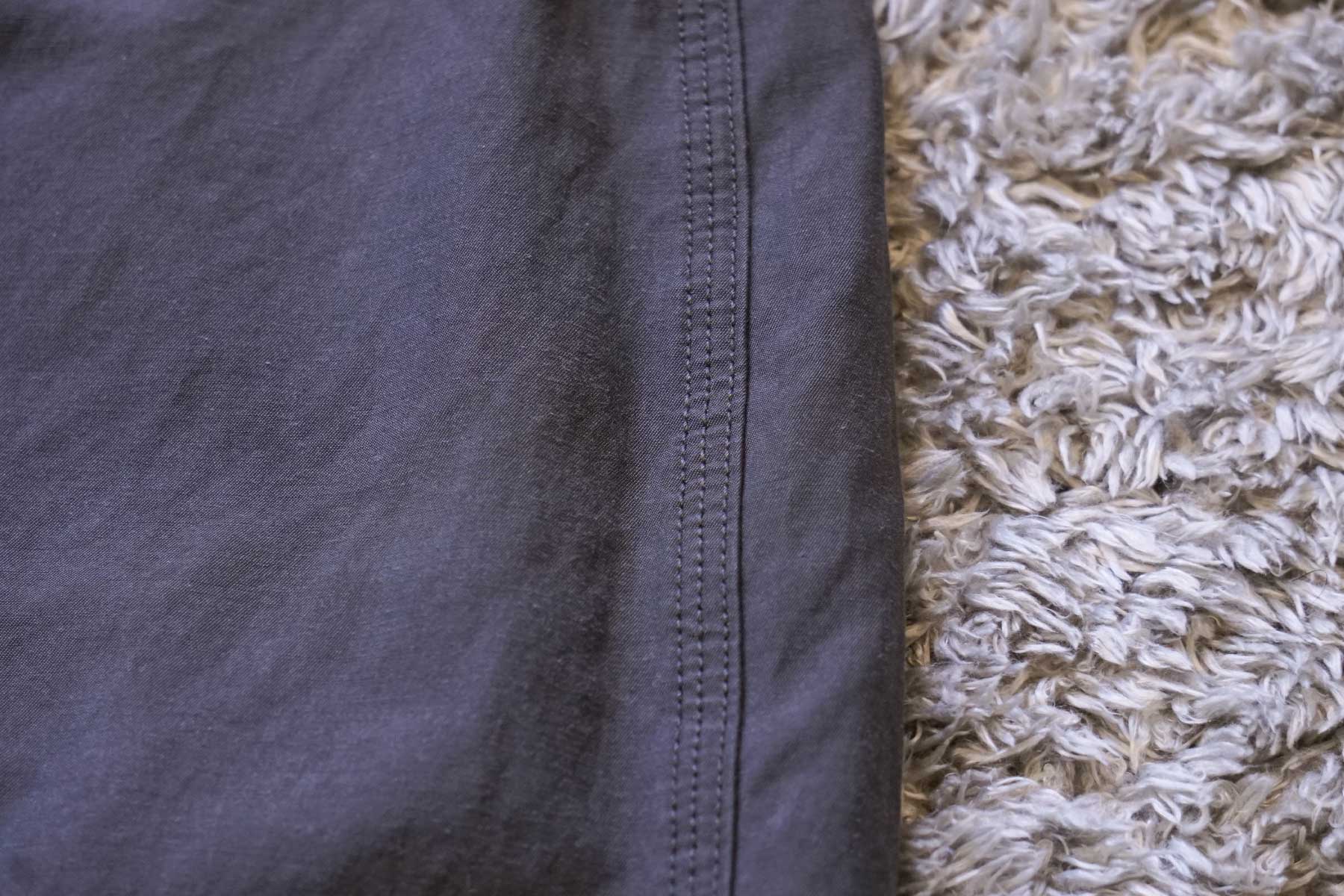 single knee painter pants "cotton / rayon" [CIOTA]アウトシームのトリプルステッチ
