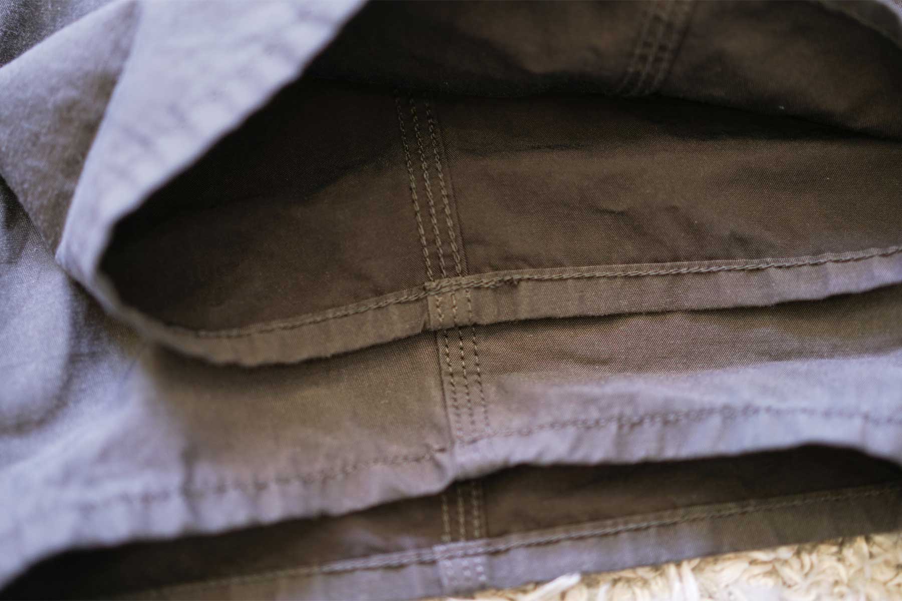 single knee painter pants "cotton / rayon" [CIOTA]裾もチェーンステッチ仕様です