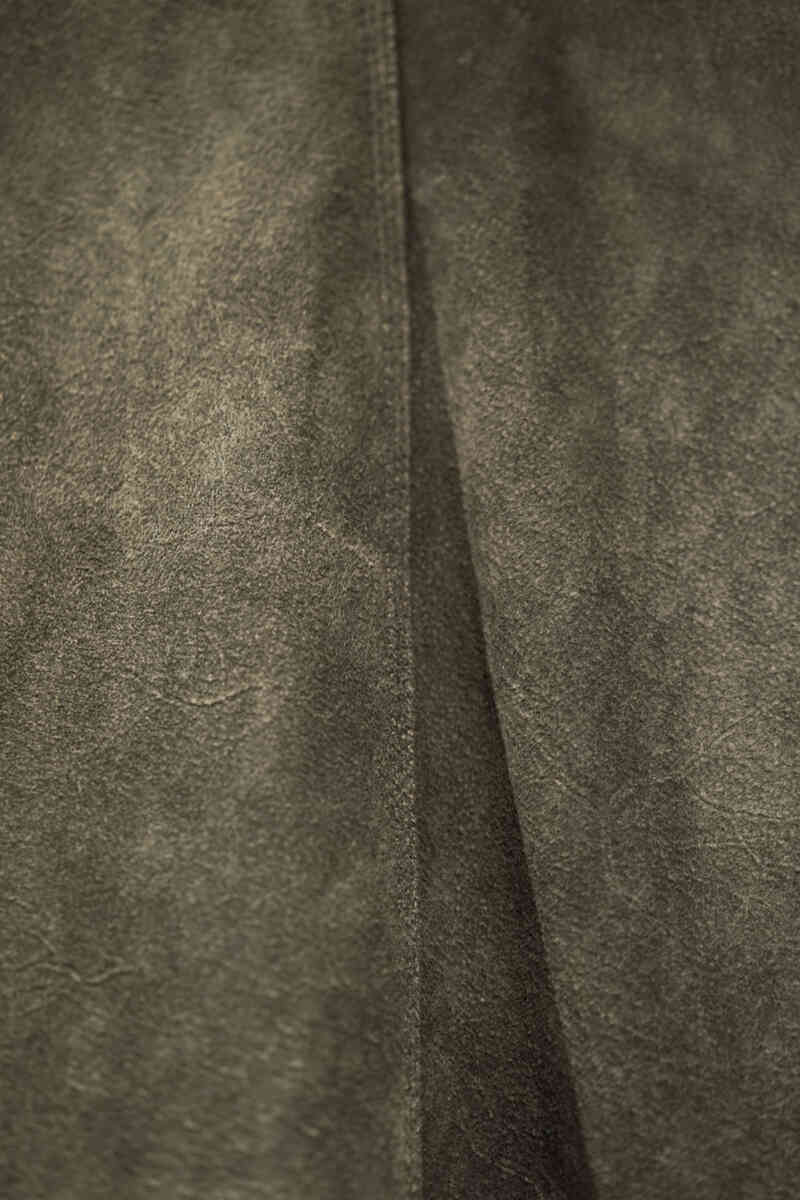 MICHIGAN CHORE COAT ‐Goat suede leather Antique finish‐スウェードの素材感と加工具合