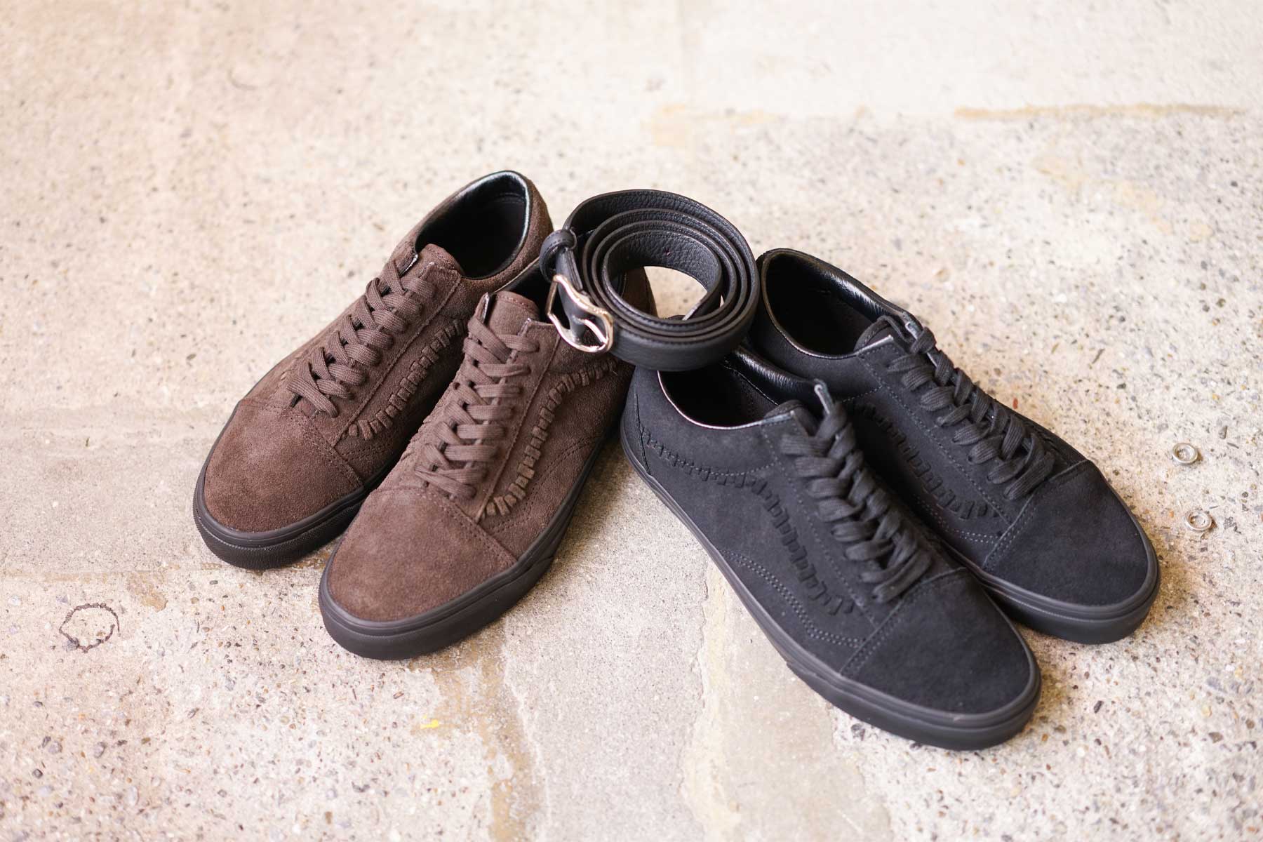 crafted stripe oldskool [VANS]brown & black with ERA. authentic belt