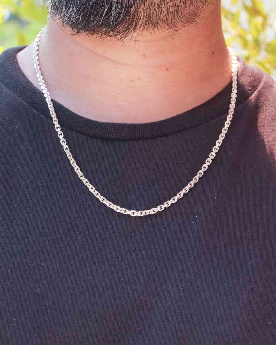 necklace [EURO VINTAGE silver jewelry] made in Italy 着用イメージ