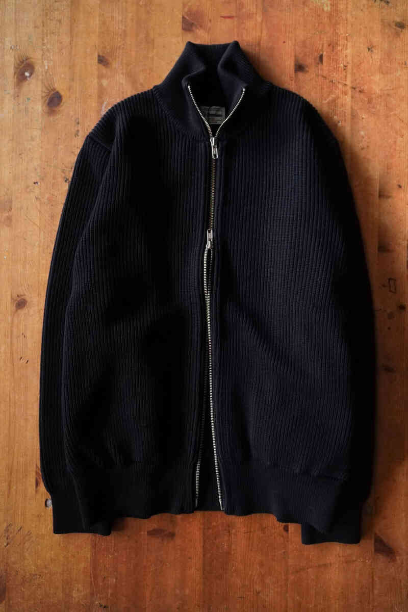 EX FINE WOOL RIB KNIT BLOUSON [Yonetomi]