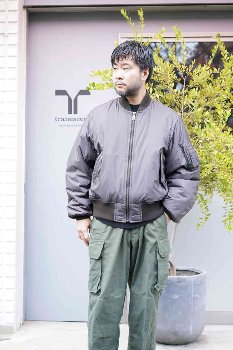 INSULATION MA-1 BLOUZON ‐Primaloft‐ [SEVEN BY SEVEN]165cm66kg Sサイズ着用