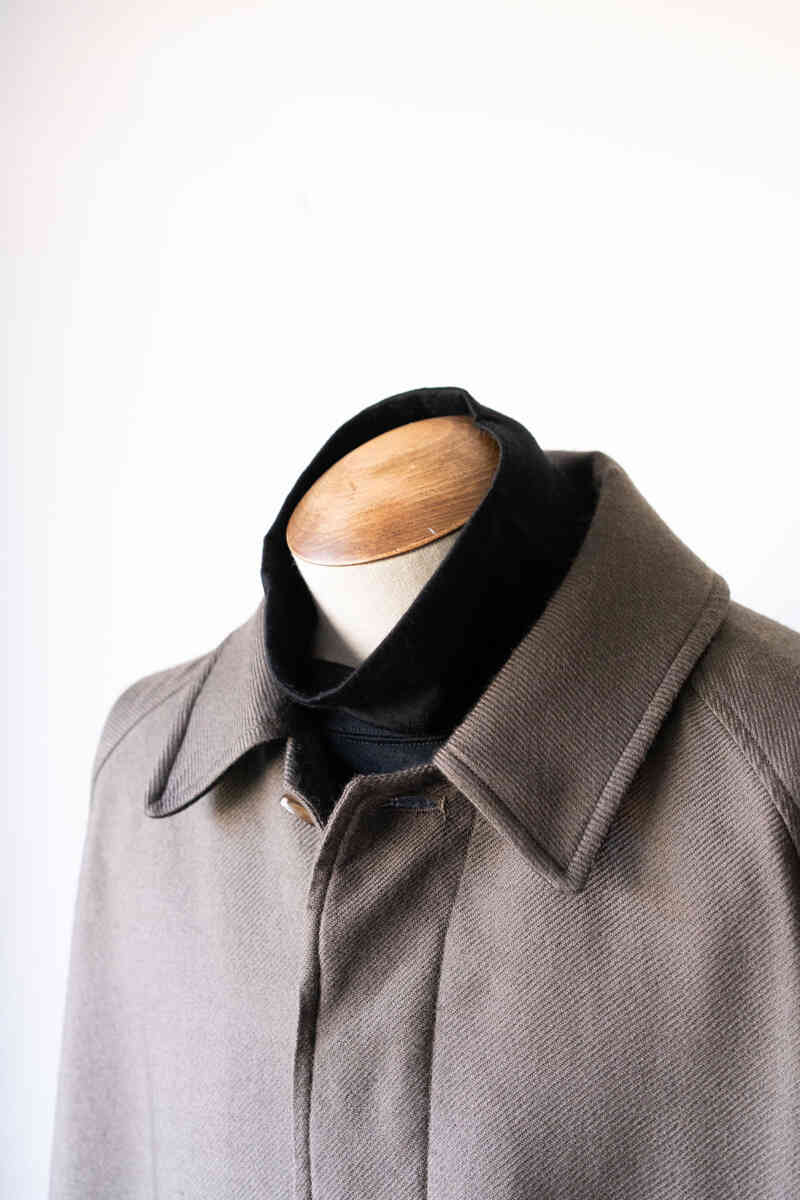 BAL COLLAR COAT ‐Silk Wool loose twill‐ [SEVEN BY SEVEN]襟元
